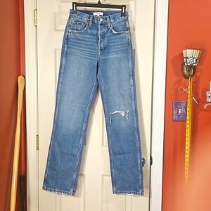COPY - Re/Done sz. 24, 70s distressed Ultra hi rise stove pipe jeans